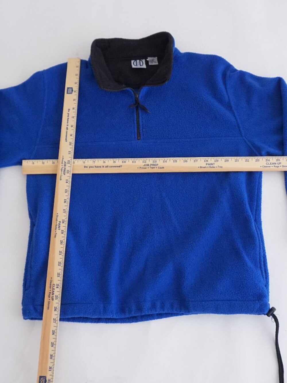 Vintage R&R Sport Blue Quarter Zip Fleece Mock Neck Outdoor Hiking Sweater Large - Picture 3 of 10